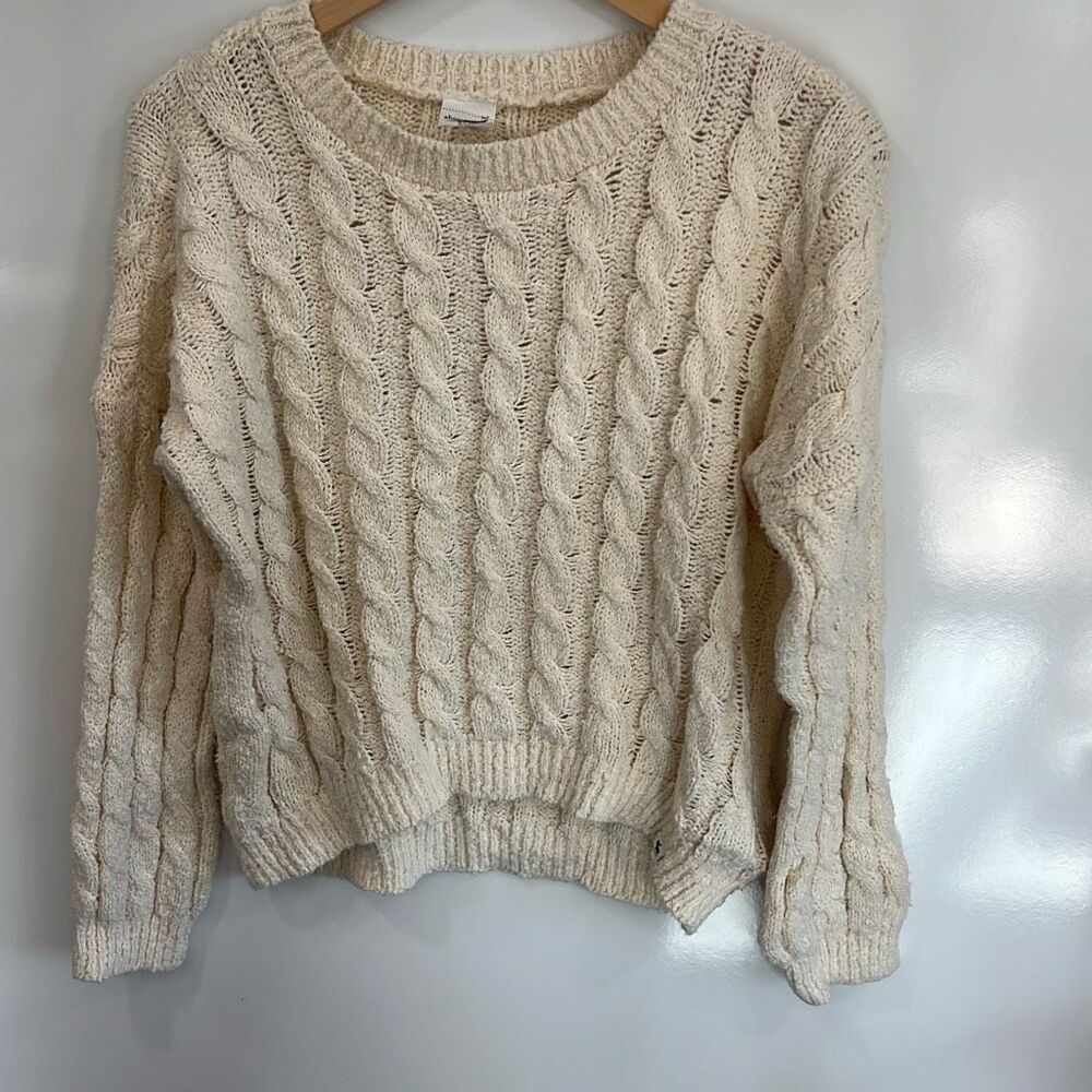 Abercrombie Kids Cream Cable‎ Knit Sweater 15/16